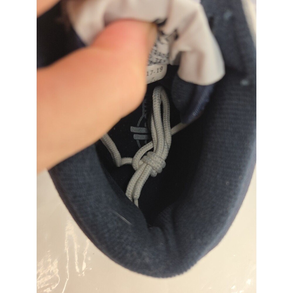 Miller's Heels Down Horse Riding Sneakers Womens Sz 7 White & Navy Leather NWOB - Picture 10 of 12